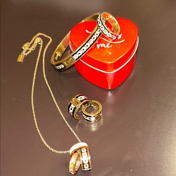 Coach Signature Rondell Gold and Black Jewelry Set of 4